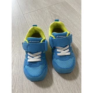 ［正品］moonstar 日本機能鞋 藍黃色 15cm