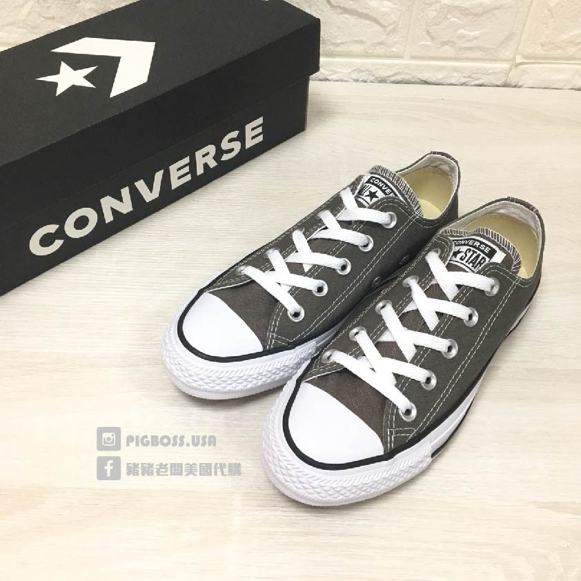 【豬豬老闆】Converse Chuck Taylor All Star 基本款 低筒 帆布 灰色 深灰 1J794C