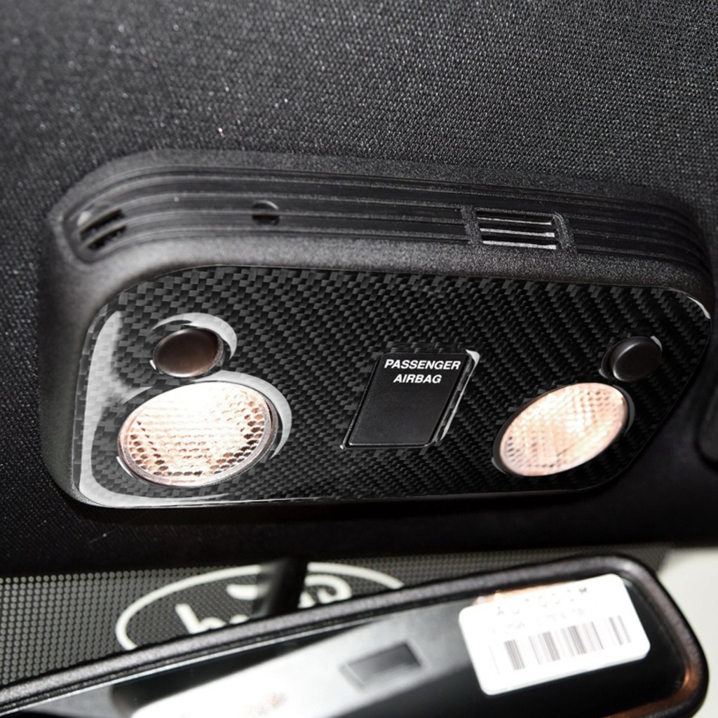 適用於福特野馬 2015-2020 真正碳纖維汽車閱讀燈面板裝飾貼紙汽車內飾改裝配件