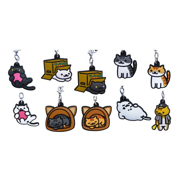 。米拉諾雜貨屋。nekoatsume 貓咪收集3way防塵塞手機吊飾(全十種整組販售) 全套特價1200
