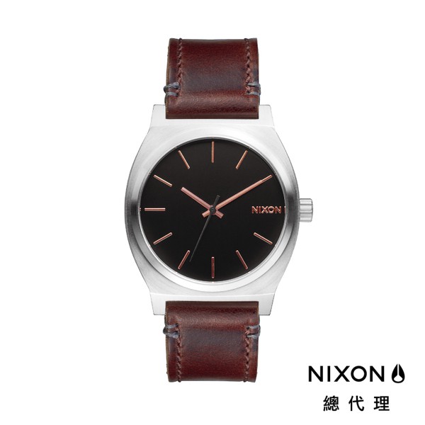 NIXON TIME TELLER 極簡工裝小錶款 皮革錶帶 玫瑰金刻度 手錶 男錶 女錶 A045-2066