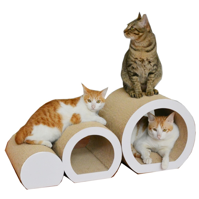 貓隧道 隧道貓抓板 瑞士捲瑞士卷貓抓板 三件組 可收納/替換 大小空間都可用 貓抓板 瑞士捲