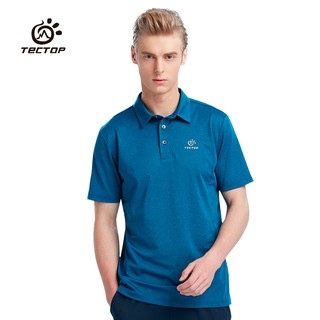 Tectop探拓戶外81207男款彈性Polo衫~~吸濕快乾、版型合身、彈性舒適、麻色時尚