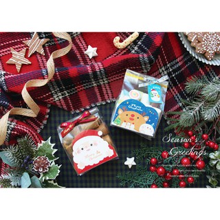 ☆╮Jessice 雜貨小鋪╭☆聖誕節 包裝用品 西點 紙襯 聖誕小鹿比 甜甜糖公公 適用於Opp 立體袋 餅乾袋