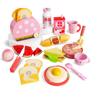 [現貨]西式早餐扮家家酒木製玩具組 兒童玩具 煮菜遊戲組 仿真食物玩具 扮家家酒玩具