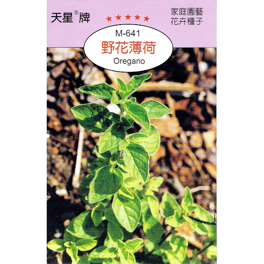 種子王國野花薄荷奧樂崗 香藥草種子 牛至 天星牌彩色包裝小包裝種子 蝦皮購物
