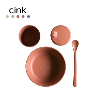 瑞典CINK 幼兒餐具組 露營美學餐具 【磚紅款】