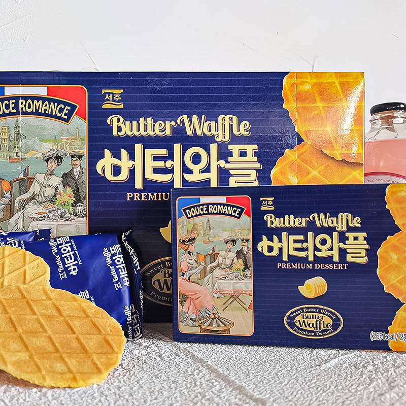 免卷免運 韓國 SEOJU 奶油 鬆餅 餅乾 格子 鬆餅 餅乾 奶油鬆餅餅乾 (大) 韓國代購零食 下午茶 樂天