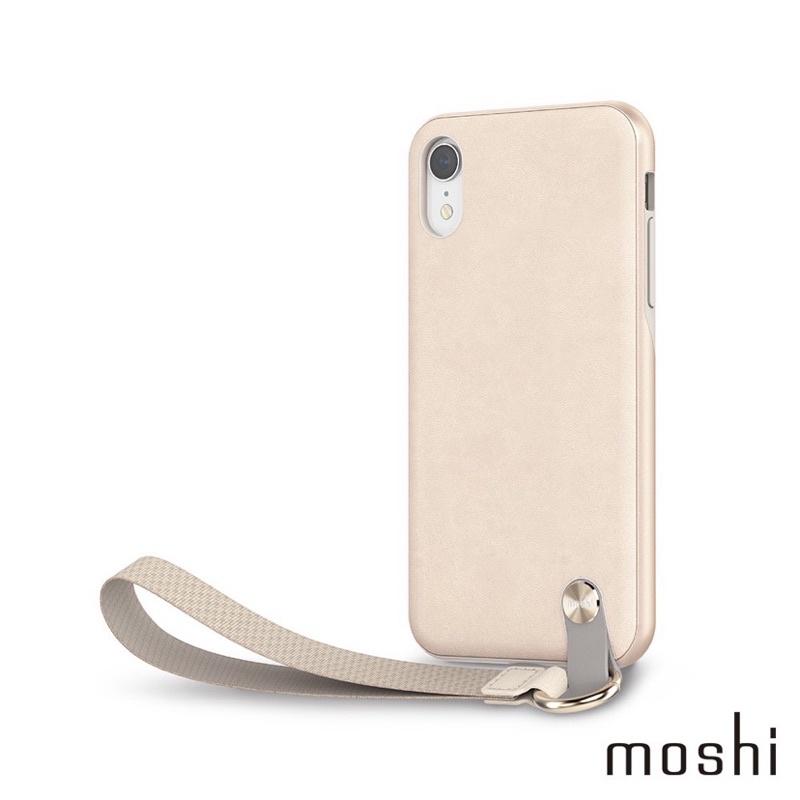 免運費 Moshi Altra for iPhone XR 腕帶保護殼 米色