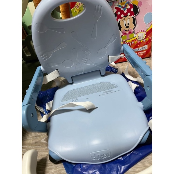 二手Chicco Pocket攜帶式餐椅藍色嬰兒餐椅