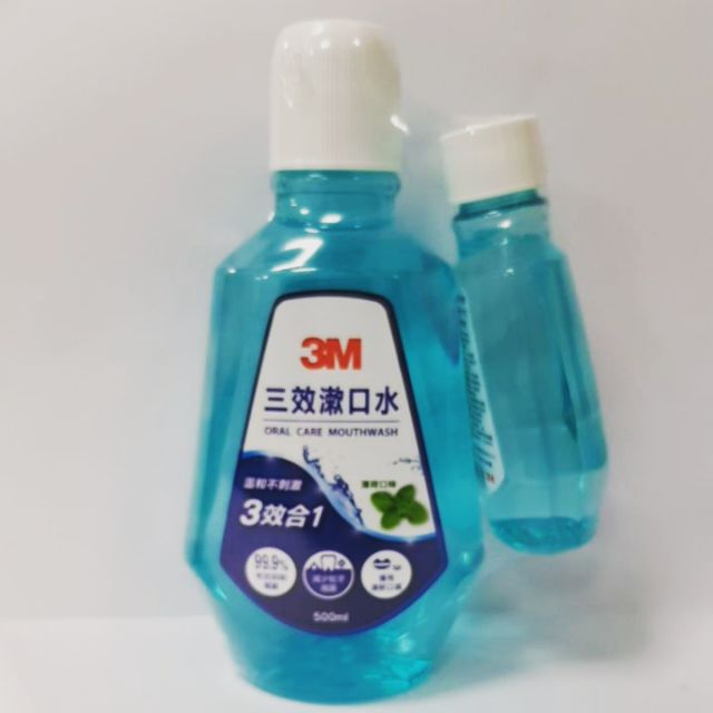 3M 三效漱口水 薄荷口味 500ml+120ml 擁有清新好口氣 不刺激 含木醣醇 12歲以上及成人使用 2021效期