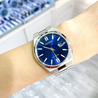 星辰 CITIZEN (Mechanical) 日系美學機械腕錶 藍寶石水晶鏡面鋼帶錶 NJ0150-81L (藍色)