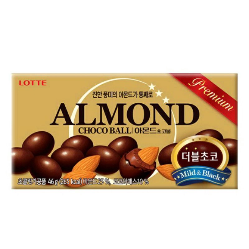 韓國樂天杏仁巧克力球，香濃不甜膩，好吃喔🥰👍
