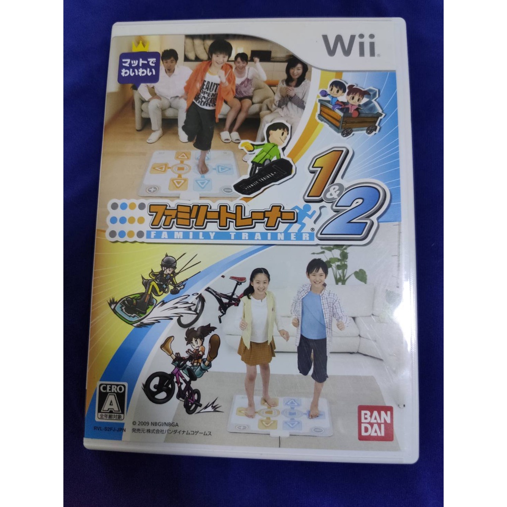 Wii 遊戲片 家庭訓練機1+2 正版遊戲片 原版光碟 日文版 日版適用 二手片 中古片 任天堂 無刮美品 盒書齊全無折