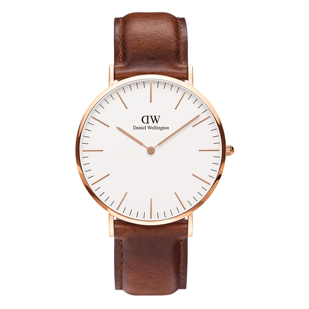 DW手錶 Daniel Wellington Classic St Mawes 40mm棕色真皮皮革錶
