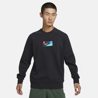 NIKE 長袖上衣 AS M NK CLUB+ BB CREW PATCH GX男黑FB8436010 現貨 廠商直送