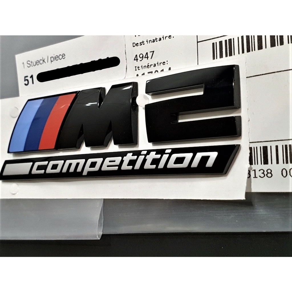 德國原廠BMW F87 M2 Competition 高光黑字標 Emblem M2字標