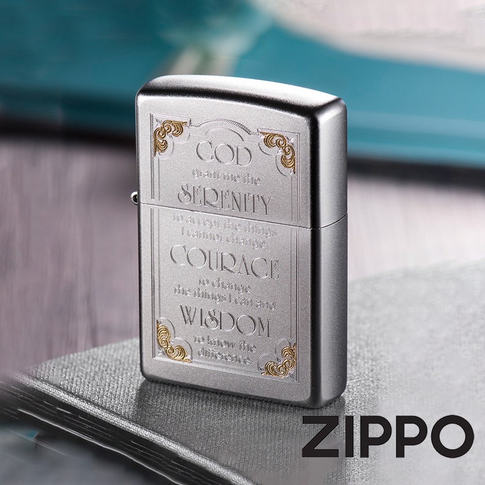 ZIPPO 警世箴言防風打火機 美國設計 官方正版 現貨 禮物 送禮 刻字 客製化 終身保固 28458