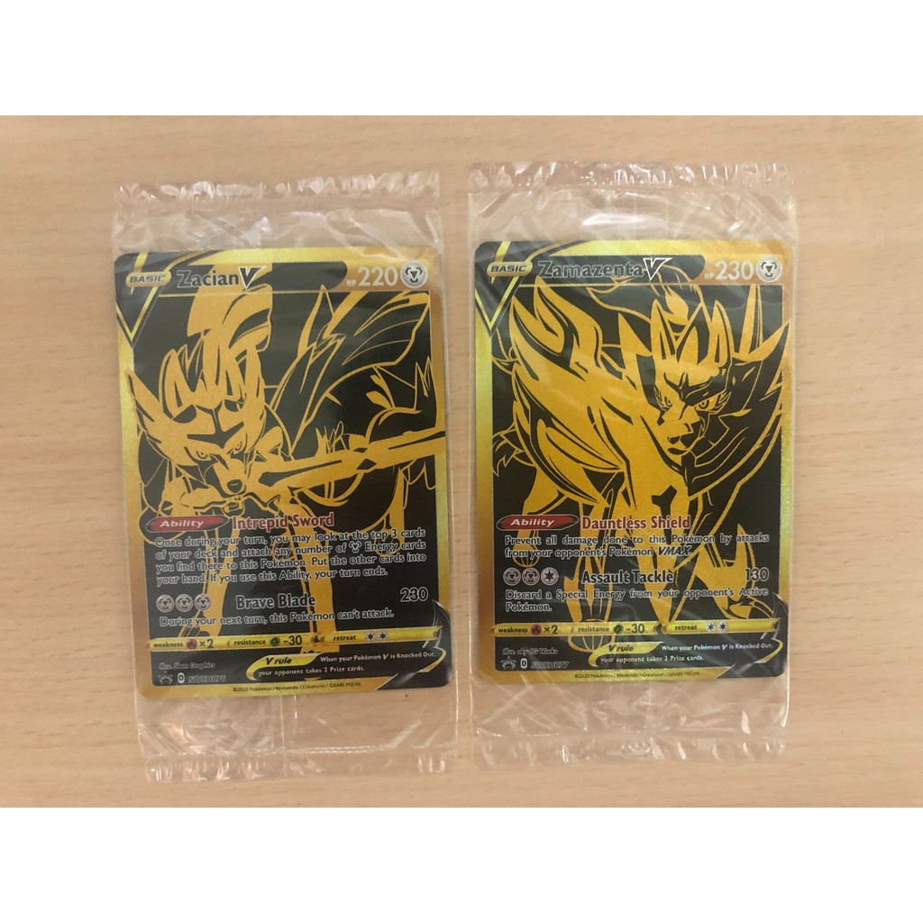 全新未拆 PTCG POKEMON 寶可夢 PR 黑金 Zacian Zamazenta 蒼響V 藏瑪然特V