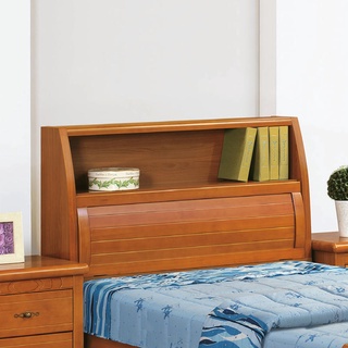 23 輕鬆購-伊琳諾樟木色實木3.5尺百葉置物書架床頭箱 實木 單人 床頭箱 GD508-2
