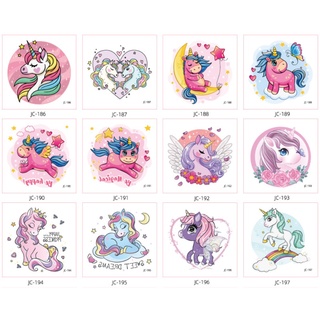 39 JC 夢幻 獨角獸 紋身貼紙 表演造型 派對 舞會 能貼在 手機殼 安全帽 汽機車上 磁磚 金屬 玻璃 陶器