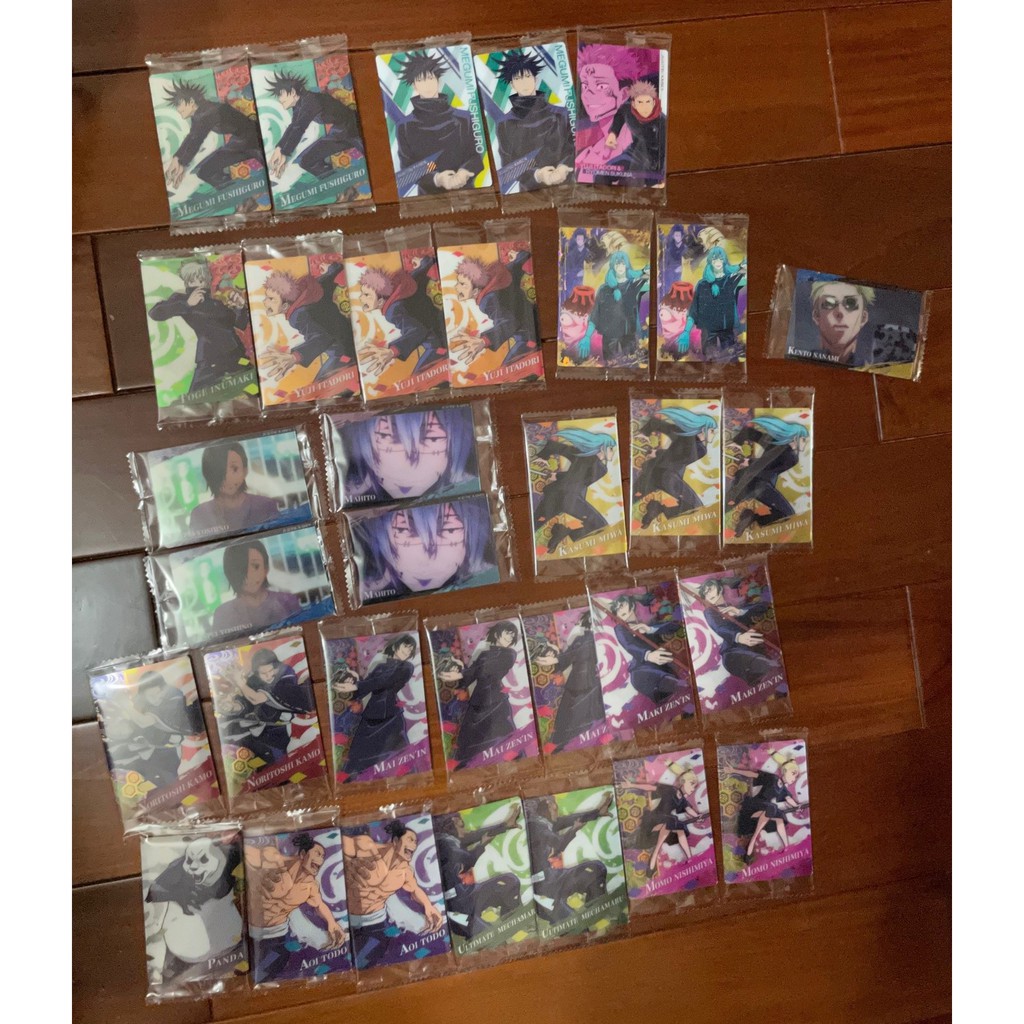 咒術迴戰威化餅餅卡第2彈虎杖伏黑狗捲七海真人順平真希真依東堂機械丸西宮三輪加茂胖達 蝦皮購物