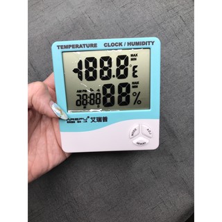 現貨 溫度計 濕度計 大螢幕 小鬧鐘 溫度計/濕度計/日期/壁鐘/掛鐘/時間 黑膠工具 美睫材料 電子濕度計 MJNN