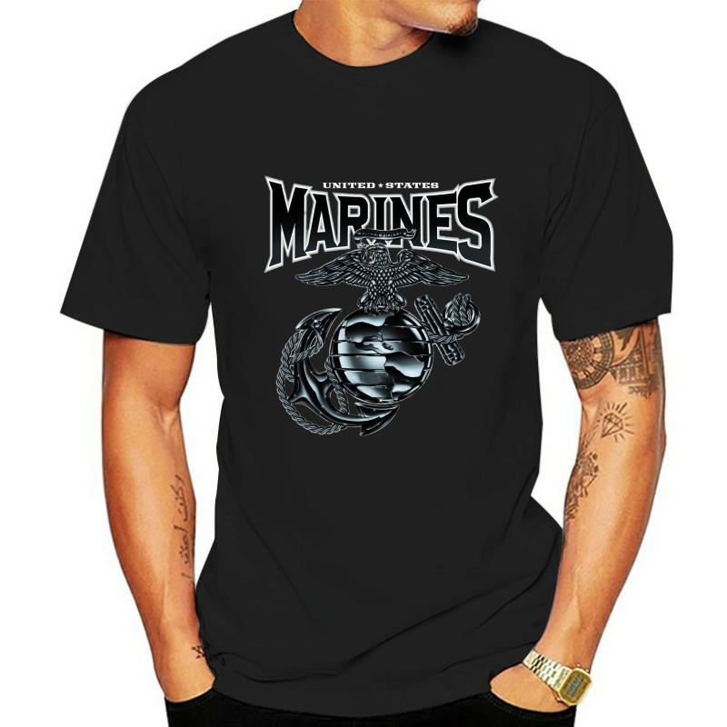 黑色 Ink Men Marines T 恤美國海軍陸戰隊第一次戰鬥 (MT804)