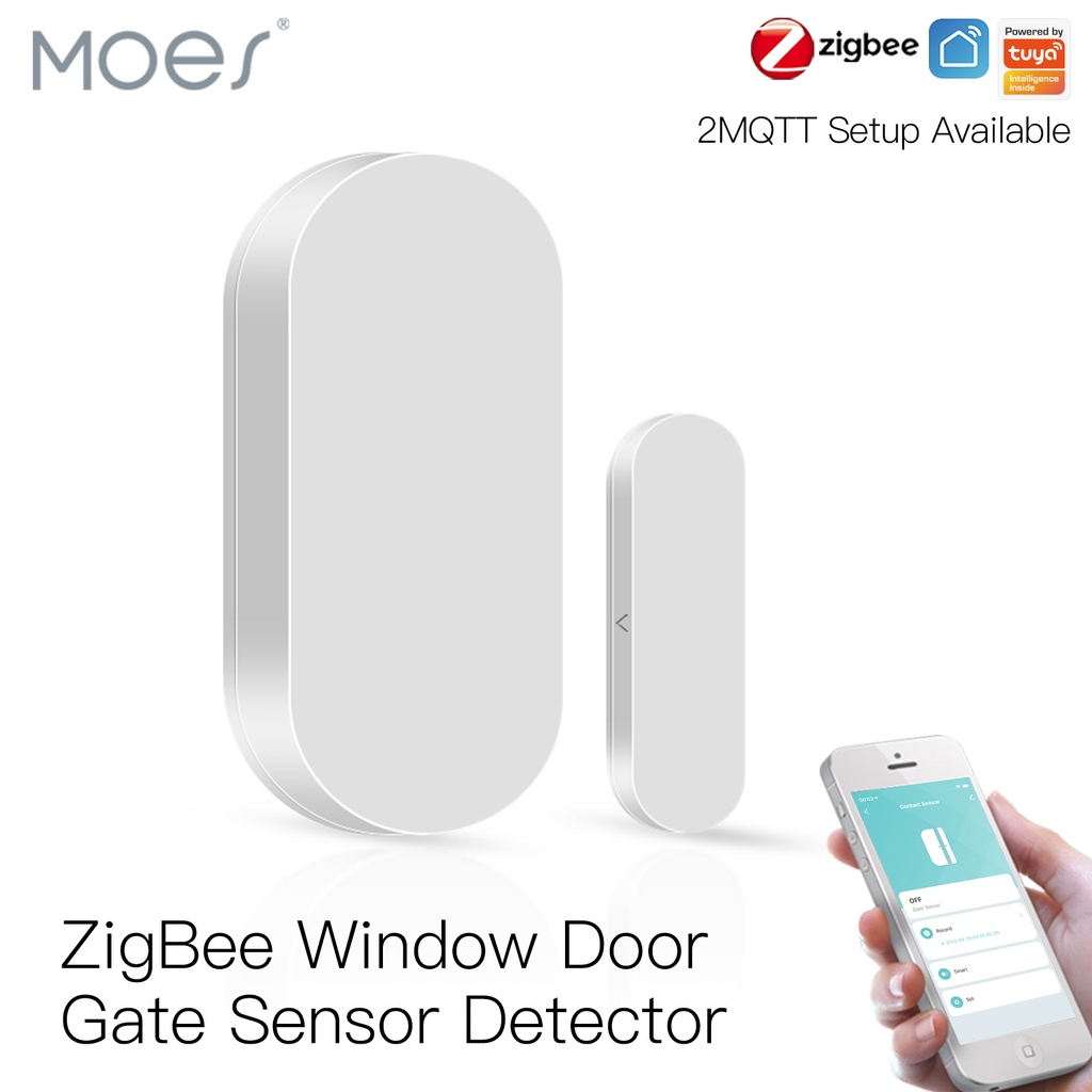 ▧✒涂鴉ZigBee門磁報警器智能家居門窗感應器智能安防監控防盜探測器