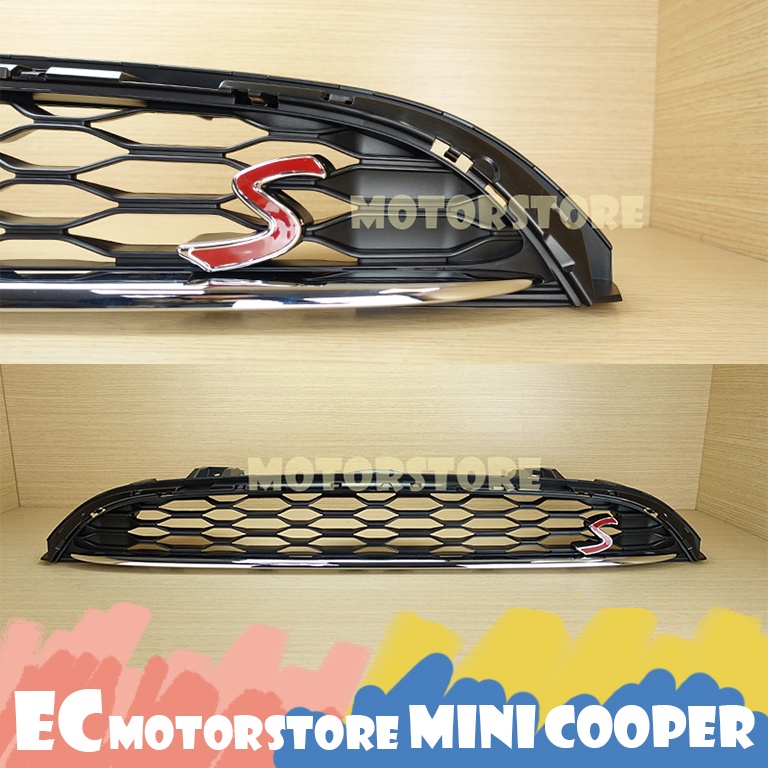 Mini Cooper 2014-2020 F55 F56 F57 消光黑 鍍鉻線 鼻頭 水箱護罩 水箱罩