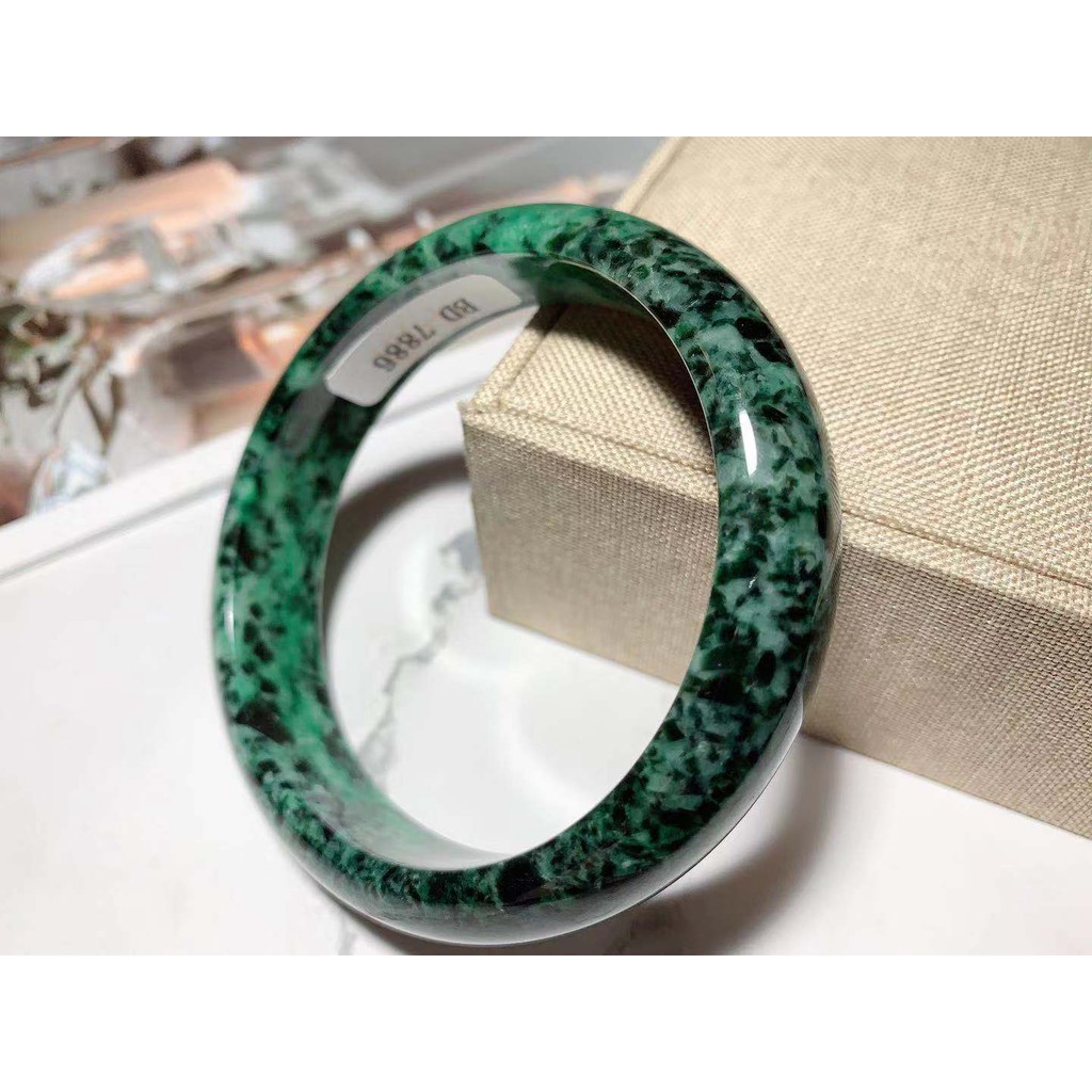 天然緬甸翡翠a貨花青種帶陽綠翡翠手鐲花青種手鐲多綠 蝦皮購物