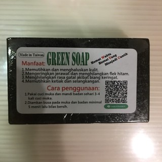 Sabun Jerawat Flek Hitam Hijau Herbal / Green Soap 美白 疙瘩 肥皂