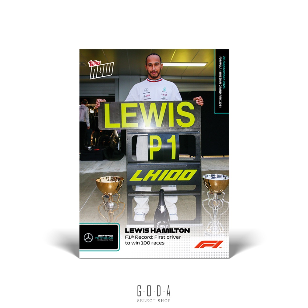 【LEWIS HAMILTON FIRST DRIVER TO WIN 100】F1 TOPPS NOW #55 收藏卡