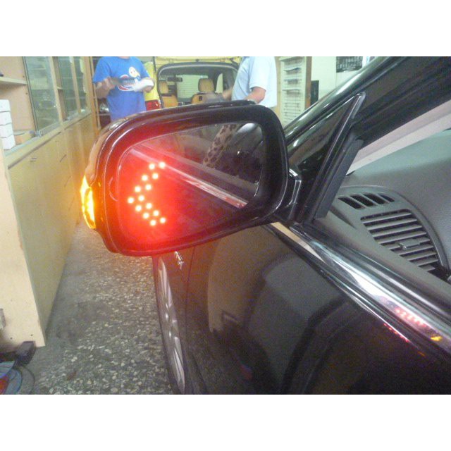 (柚子車舖) 豐田 2001~2007 ALTIS 鍍鉻雙箭頭LED方向燈後視鏡片 -可到府安裝 專用卡榫