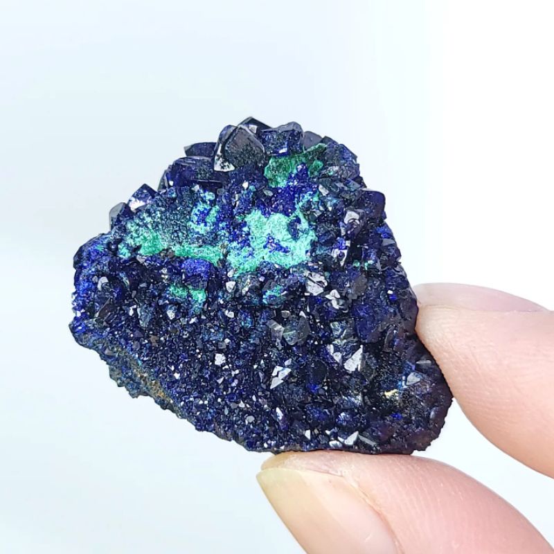 76水晶花園－礦晶－安徽 藍銅礦 矽孔雀石