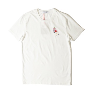 法國OLOW Bronzette Tee躺椅上的人LOGO圓領短袖T-Shirt白色