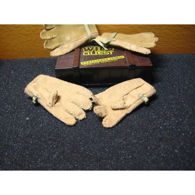 LJ8沙漠部門 mini模型1/6高質感雙色手套一雙(皮質+柔軟布層)