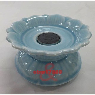 【聚福】雙層 青瓷油杯座、油燈杯座、單層蓮花燈座、油杯座 / 點燈用品