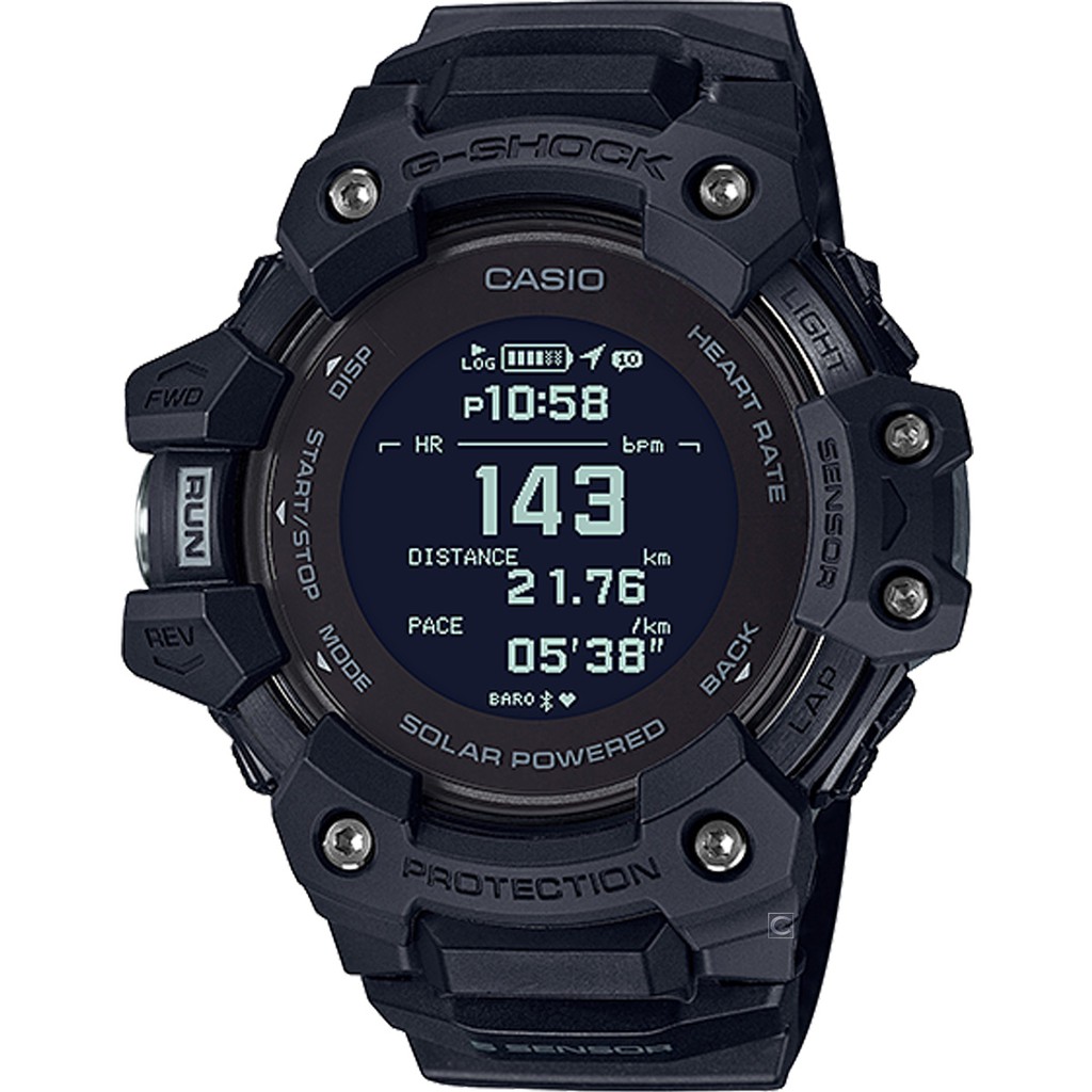 CASIO卡西歐 G-SHOCK 心率偵測 GPS定位 藍牙 太陽能電力 運動系列 GBD-H1000-1