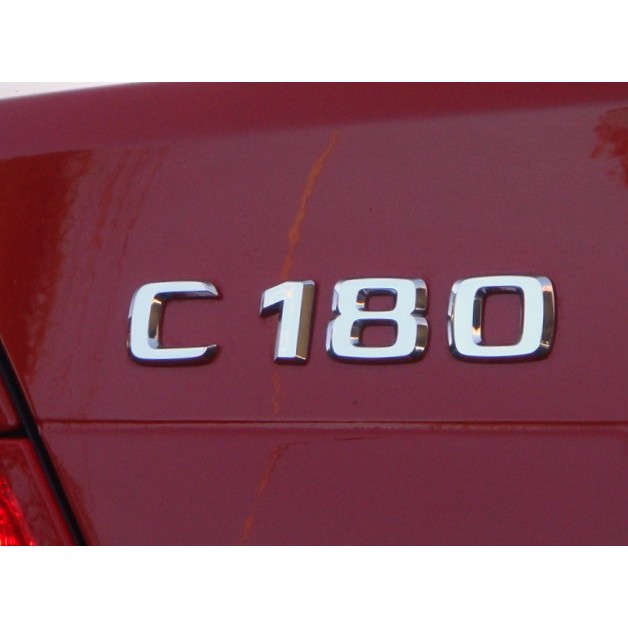 ~圓夢工廠~ Benz 賓士 2008~2014 C180 後車箱字貼 同原廠款式 鍍鉻銀 字體高度25mm