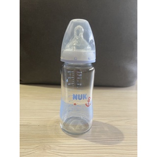 德國NUK寬口玻璃奶瓶240ml(9成新）