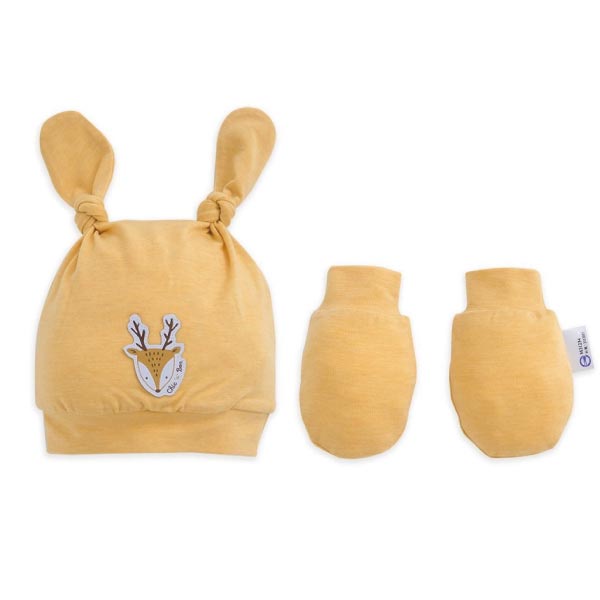 奇哥 羊毛保暖布系列-森林樂園手套/帽子|嬰兒帽|嬰兒手套【麗兒采家】