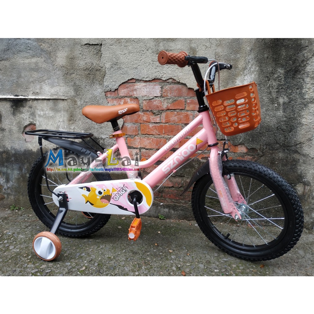 兒童腳踏車 16吋 低跨 ◎台灣現貨 ◎ 座墊快拆  打氣輪 ☆美來2☆ Q鯊 兒童 童車 自行車 1