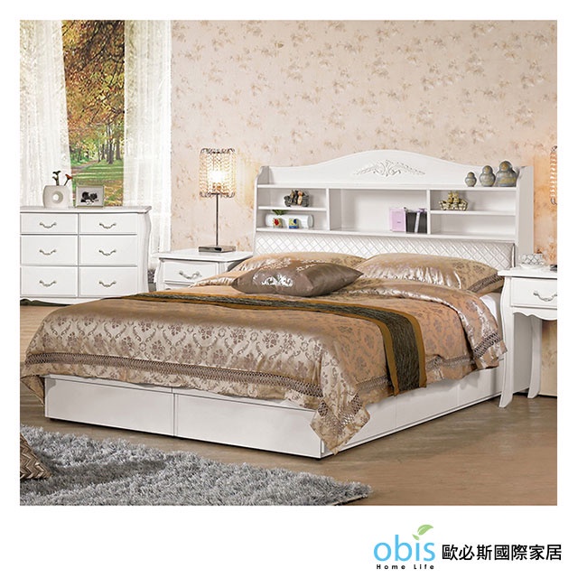 obis 床 床架 標準雙人床 仙朵拉5尺被櫥式雙人床