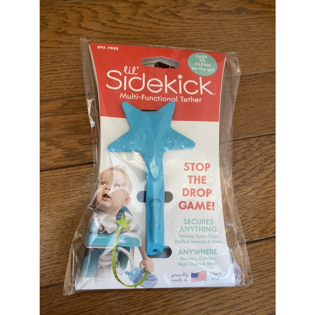 (現貨)(全新未拆封) lil' Sidekick 多功能固定防掉帶∕固齒器∕咬咬繩 (湖水藍)