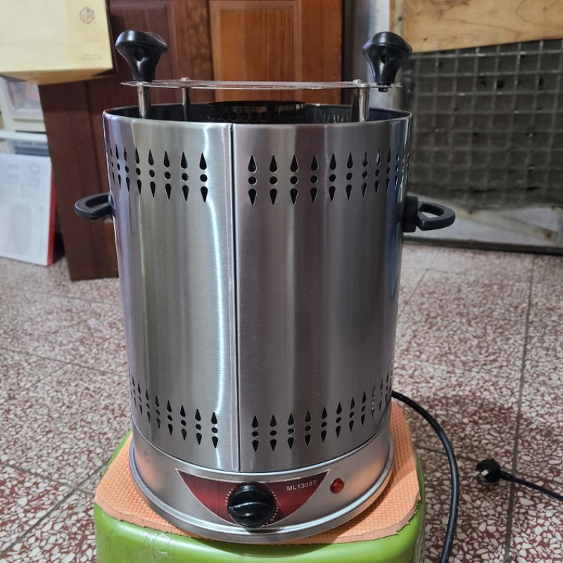 家庭用自動旋轉烤串機 電烤爐 燒烤機 便攜式烤架 無煙烤肉串機