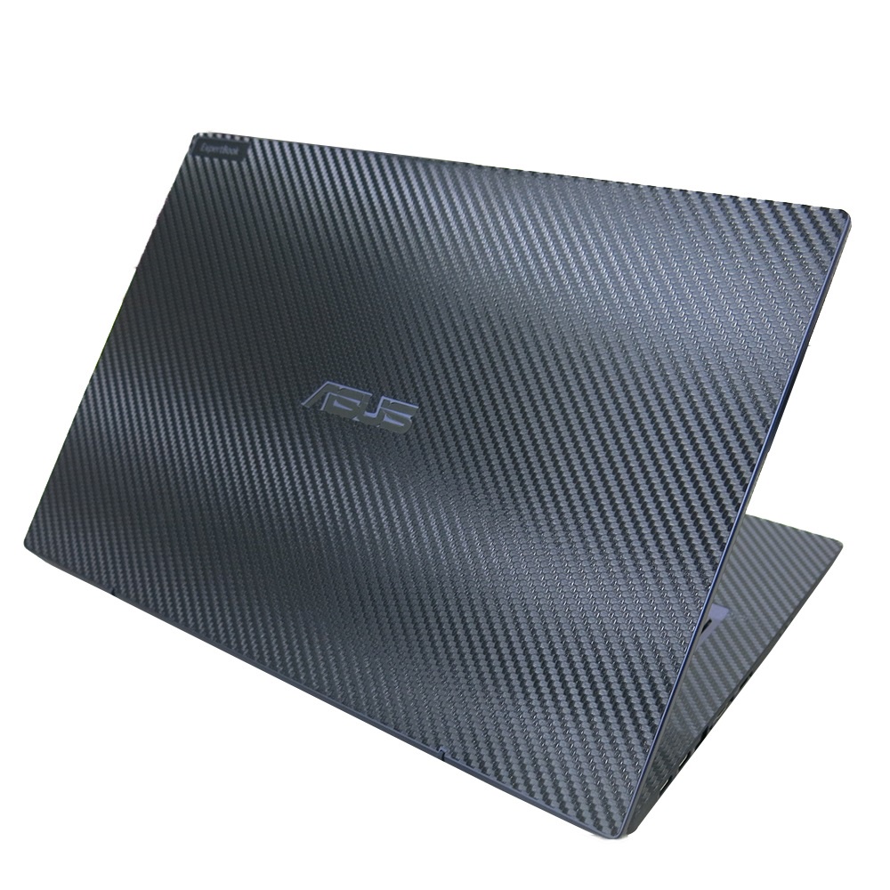 【Ezstick】ASUS ExpertBook B5402 B5402C 黑色卡夢紋機身貼(含上蓋+鍵盤週圍+底部貼)