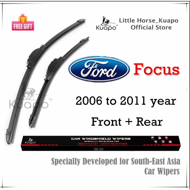福特 FOCUS 雨刷片組(前/後)適用於 2006 年至 2011 年 FOCUS 車窗雨刷來自 Kuapo 妻子(海