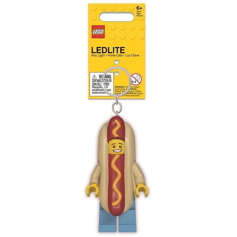 歡慶賣場1週年！ LEGO 樂高 鑰匙圈 熱狗人 LED 燈光 送禮自用 聖誕節 交換禮物 吊飾 裝飾