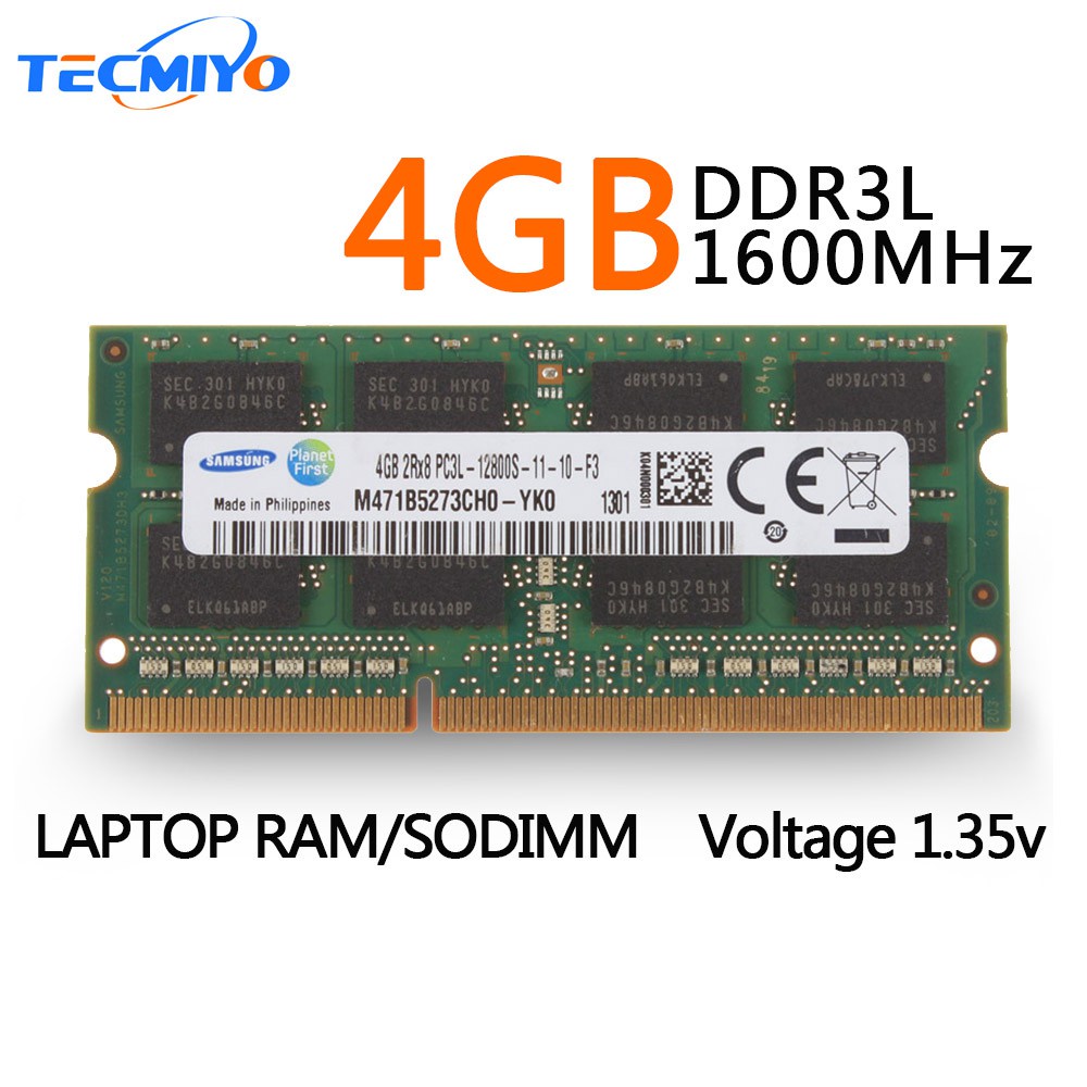 全新筆電記憶體 三星 4GB DDR3L 1600MHz PC3L-12800S 雙面 16顆粒 低電壓 B023